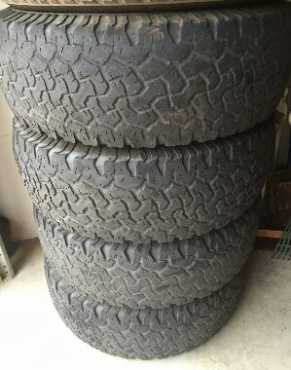 BF Goodrich AT tyres for sale. Set of 4.