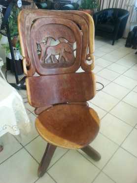 big five handmade wooden chair