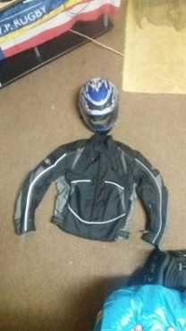 bike jacket and helmet