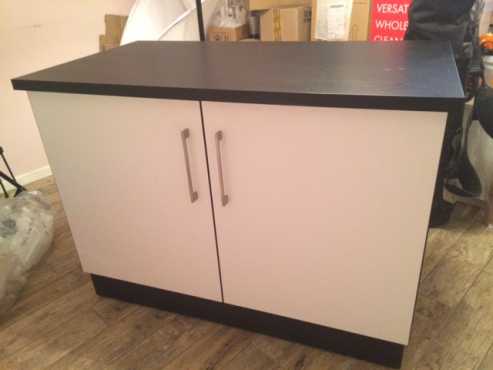 Black and white Floating Cabinet