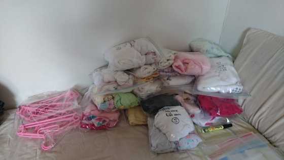 Black bag of girl clothes 0-3 months