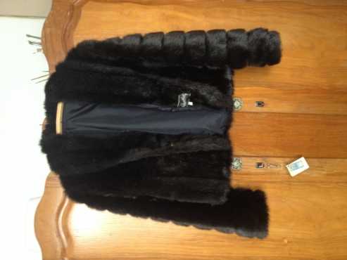 Black Faux Fur Ladies Jacket