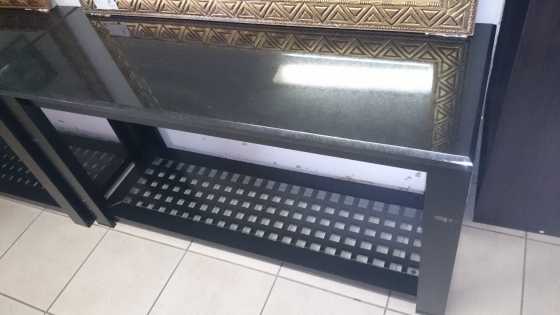 black granite top side tables