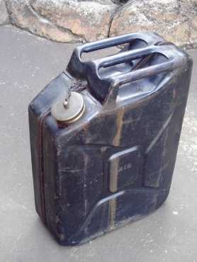 Black Jerry Can with Brass Turn on Cap