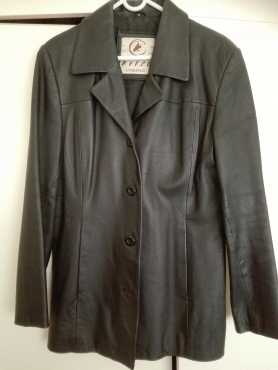 Black Ladies Leather Jacket for Sale Medium