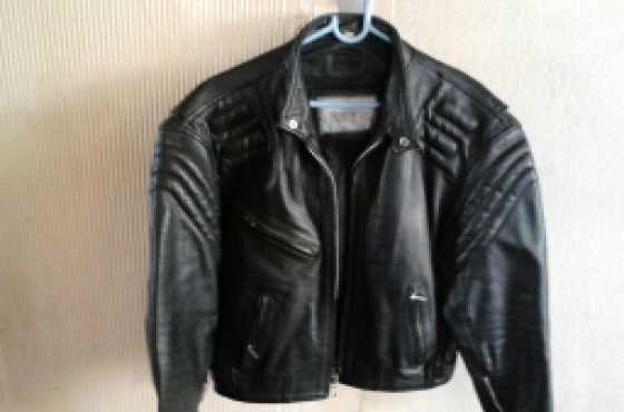 Black leather bike jacket(L)