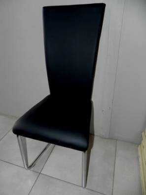 Black Leather Chairs x6