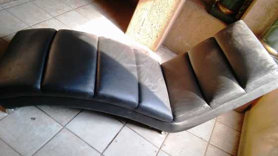 Black Leather Recliner Seat