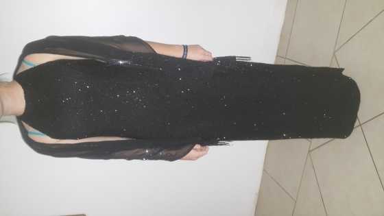 Black long evening dress