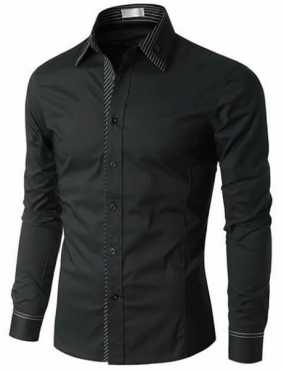 Black long sleeve button shirt