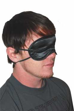 Black Satin Eye Mask (Pack of 10) On Promotion