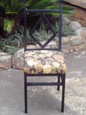 Black Steel Chair New Upholster