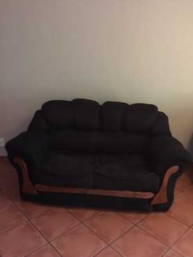 Black suede couches