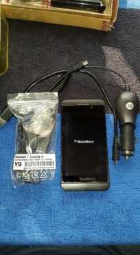 Blackberry z10 with usb charger and car charger