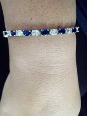 Blue amp White Arm bracelet
