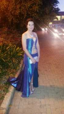 Blue evening dress - only worn once