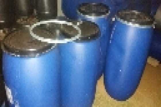 Blue plastic drums for sale