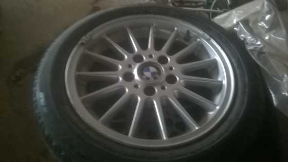 BMW 16inch mags with tyres.