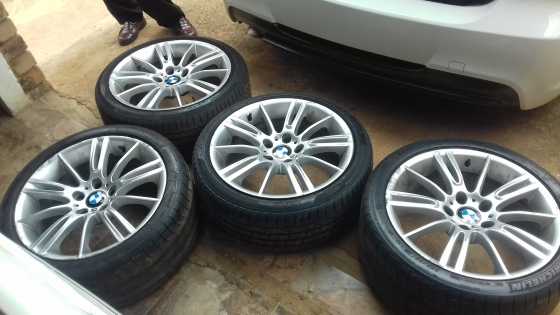 BMW 17 inch Mag Rims with new tyres
