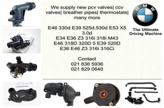 BMW PCV, CCV VALVES, BREATHER PIPES THERMOSTATS NOW IN STOCK CALL US FOR MORE INFO