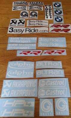 BMW S1000RR HP4 decals sponsor kits graphic sets