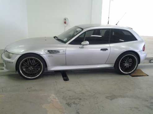 Bmw z3  m coupe 2000 3.2 m3 motor silver with black grey interior