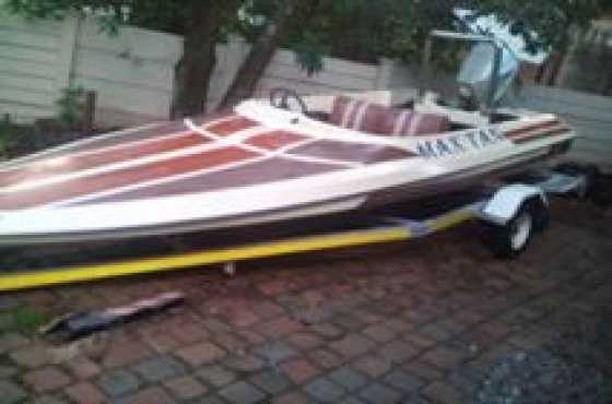 Boat and galvanised trailer