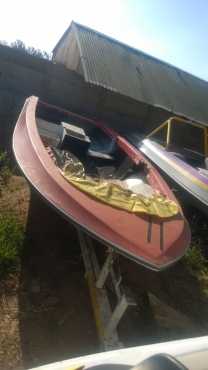 Boat hulls on trailers