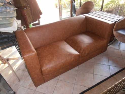 Bonded leather two seater couch, sofa, outstanding condition