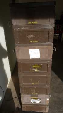 Border War era(1981) steel ammo boxes for sale