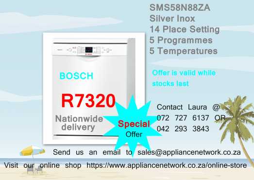 Bosch dishwasher - Special offer - (while stocks last)