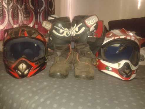 Both helmets amp boots