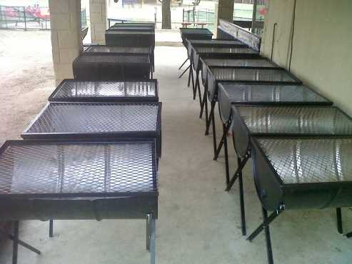 Braai stands - latge half drum braais with grid and legs R800 each