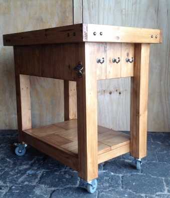 Braai Trolley Farmhouse series 900 Mobile -Stained