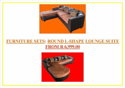 Brand New Round L  Shape Lounge Suites For Sale From R 6,999.00