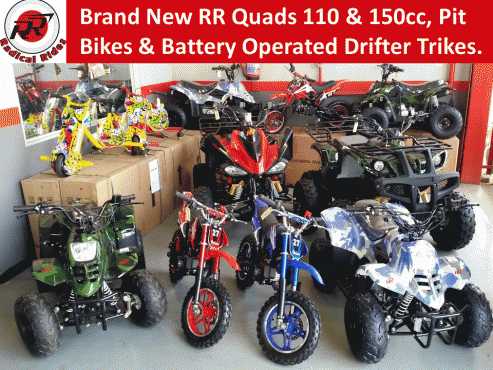 Brand New RR Quads, Pit Bikes and Drifter Trikes