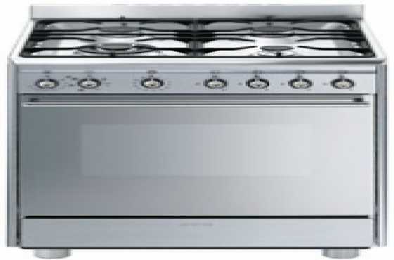 Brand new SMEG 600mm 4 Burner Gas Electric Stove for sale.