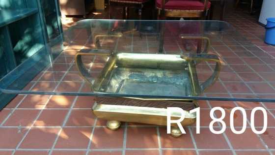 Brass Glass Coffee Table