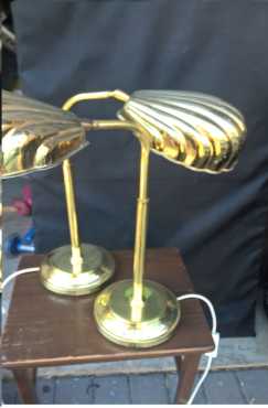 brass shell table lamps