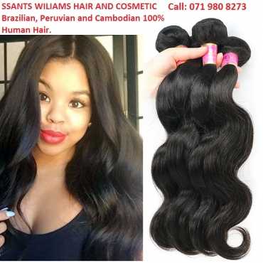 Brazilian, Peruvian and Cambodian 100 human hair