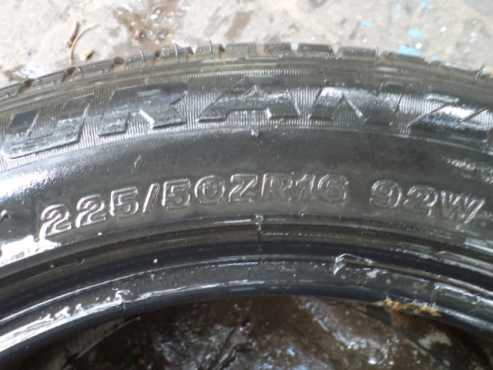 bridgestone 225 x 50 x zr16 tyre.