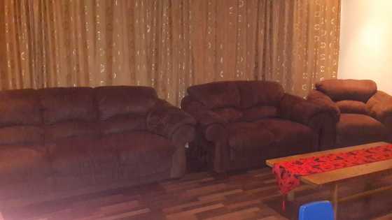 Brown couch set for sale