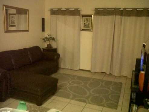 Brown Leather Corner Couch for Sale