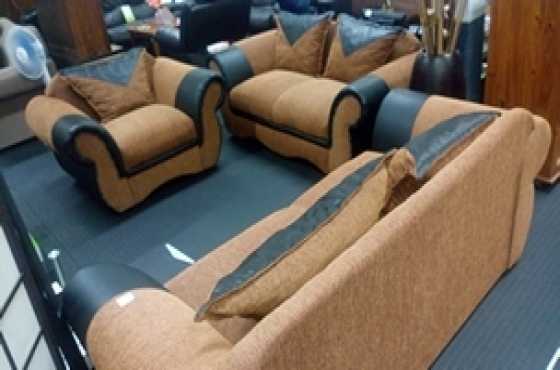 Brown material couch