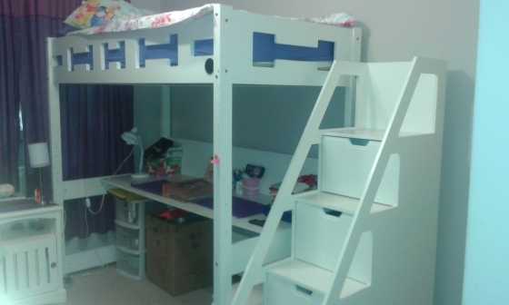 Bunk bed and study table fo sale