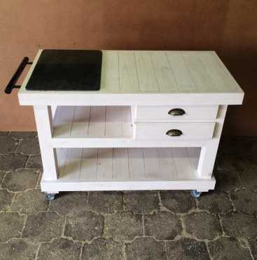 Butchers Block Farmhouse series 1200 with drawers - White washed