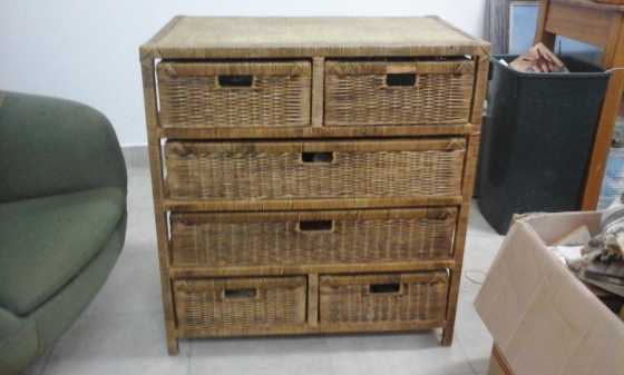 Cane Chest of Drawers