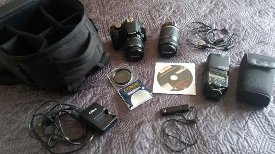 Canon 500D Camera and extras