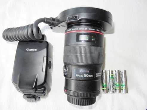 Canon EF 100mm f2.8 L IS USM Macro Lens with Canon MR-14 EX Macro Ring lite Flash