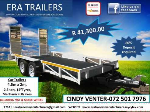 CAR TRAILER FOR SALE SABS APPROVED